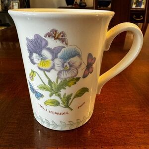Portmeirion Botanic Garden Viola Hybridia Pansy Flare Cup Mug Made in England